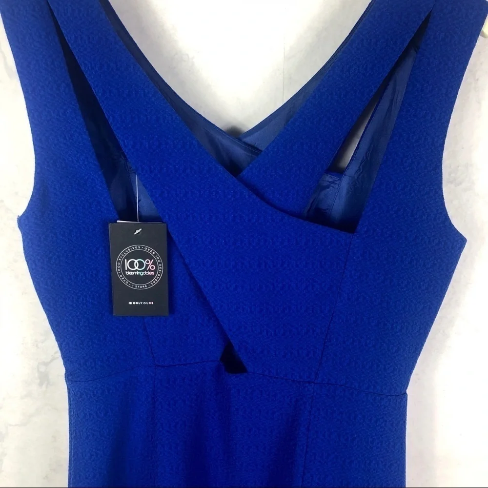 [J.O.A.] Blue Crossover Cut Out Dress